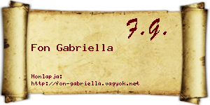 Fon Gabriella névjegykártya